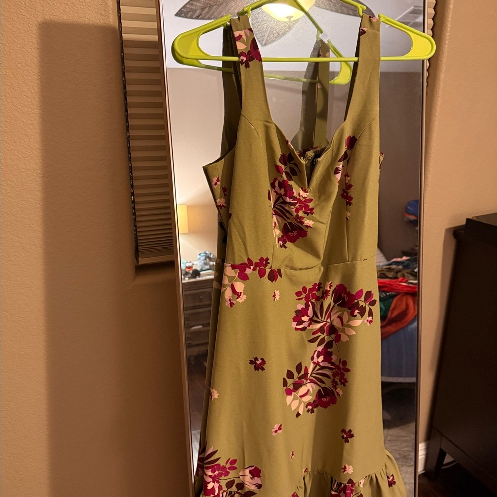 Floral Green Dress